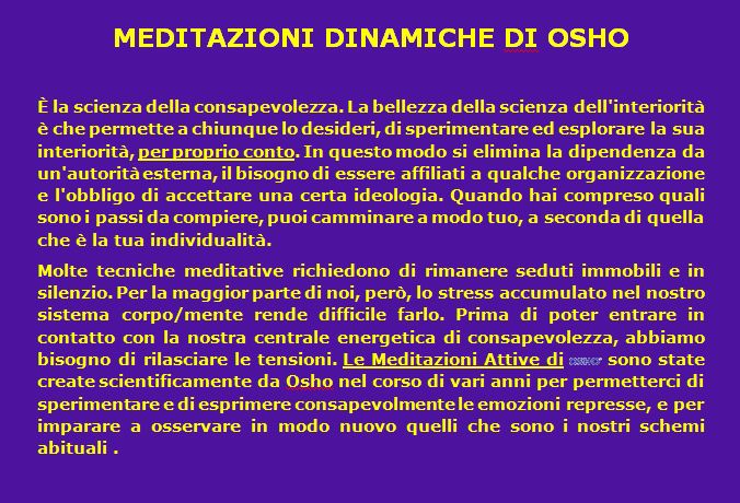 meditazioni osho